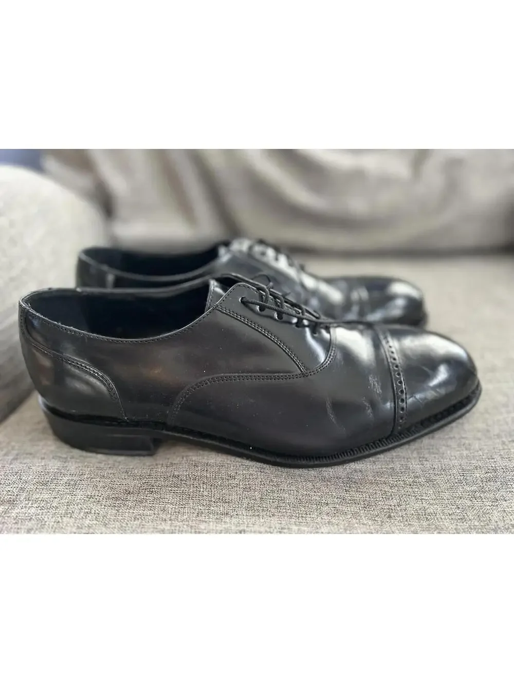 Florsheim Oxford Dress Shoes Mens Size 12D Black Lace Up 17067-01